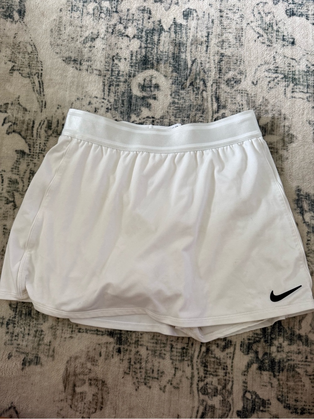 Nike White Women’s Athletic Skort with Black Swoosh